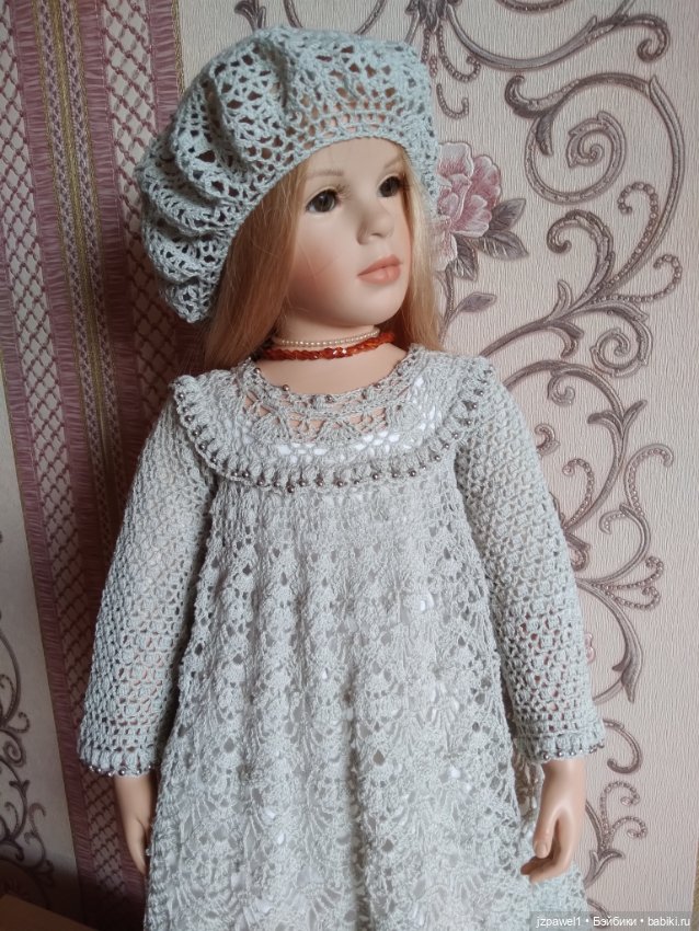 Наряд вязаный для кукол 60-70см (фото 2)