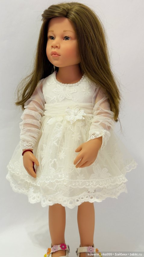 Кружевное платье для куклы Готц 50 см (фото 5)