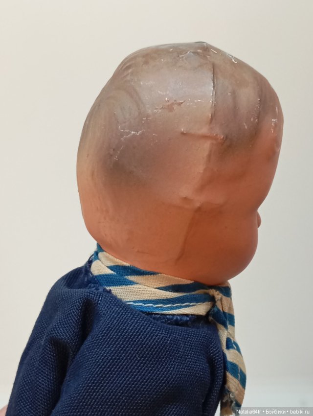 Кукла из Франции первая половина прошлого века Голова -папье Маше Тело набито соломой (фото 3)