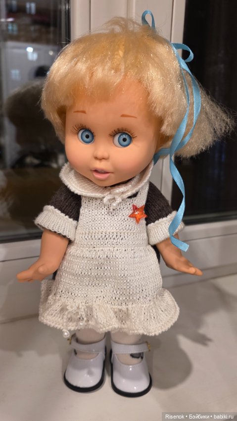 Вязаная школьная форма, в комплекте с колготками и туфельками