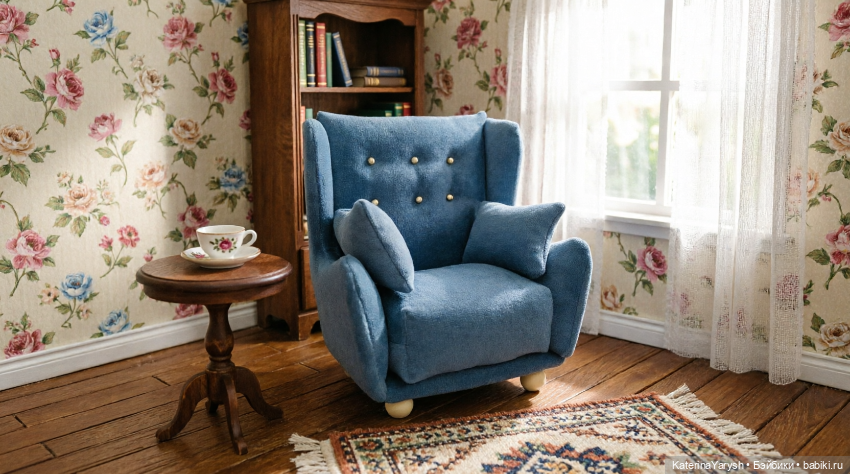 🧸 Мягкое кресло для кукол «Зябушка» — уют ручной работы для вашей коллекции. Цвет в ассортименте (фото 4)