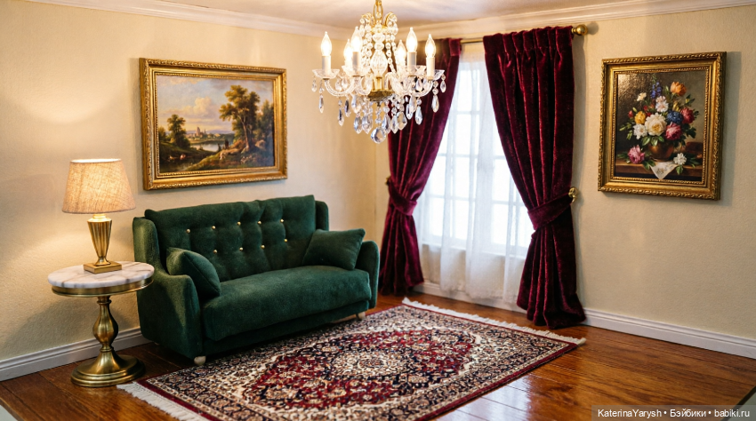 🧸 Мягкий диван для кукол «Зябушка» — уют ручной работы для вашей коллекции (фото 6)