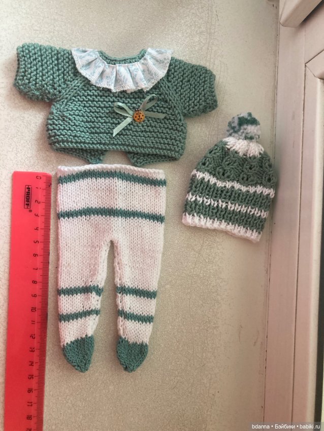 Вязанные комплекты для пупсят (фото 3)