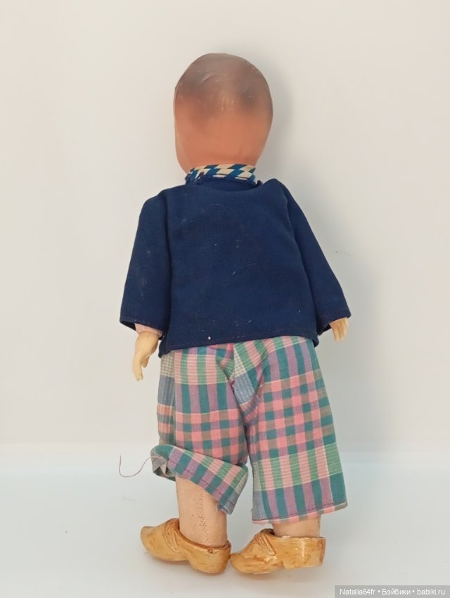 Кукла из Франции первая половина прошлого века Голова -папье Маше Тело набито соломой (фото 6)