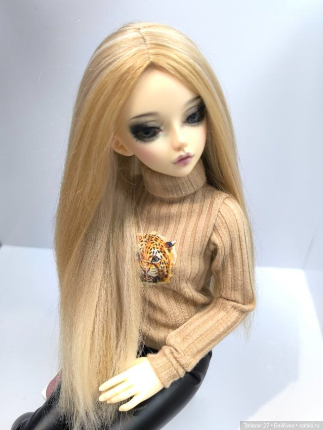 Парик для куклы Minifee с обхватом головы 17,5-18см