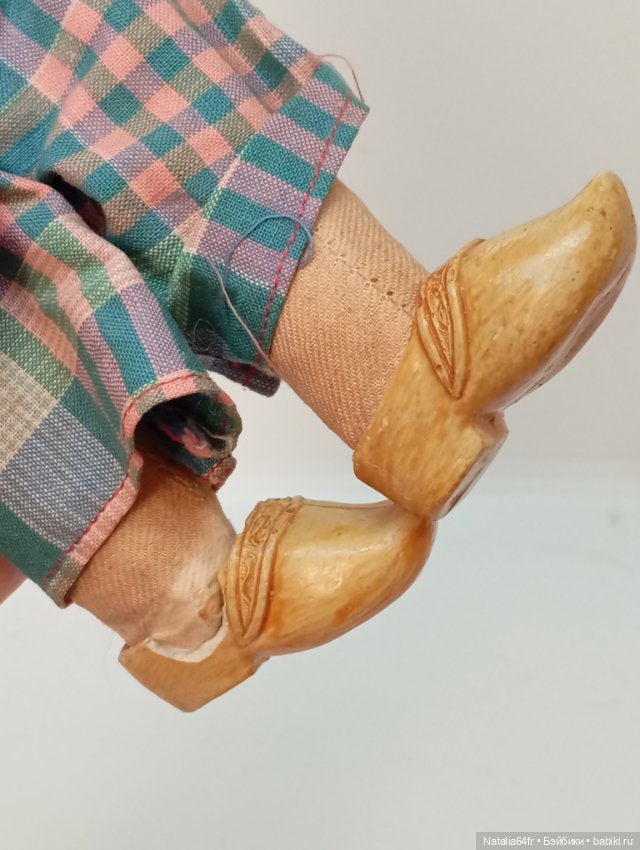 Кукла из Франции первая половина прошлого века Голова -папье Маше Тело набито соломой (фото 8)