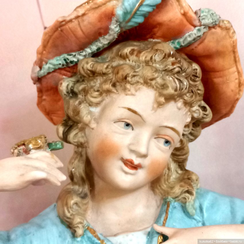 Статуэтка Девушка с букетом ( 1890г!) (фото 10)