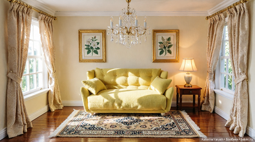 🧸 Мягкий диван для кукол «Зябушка» — уют ручной работы для вашей коллекции (фото 3)