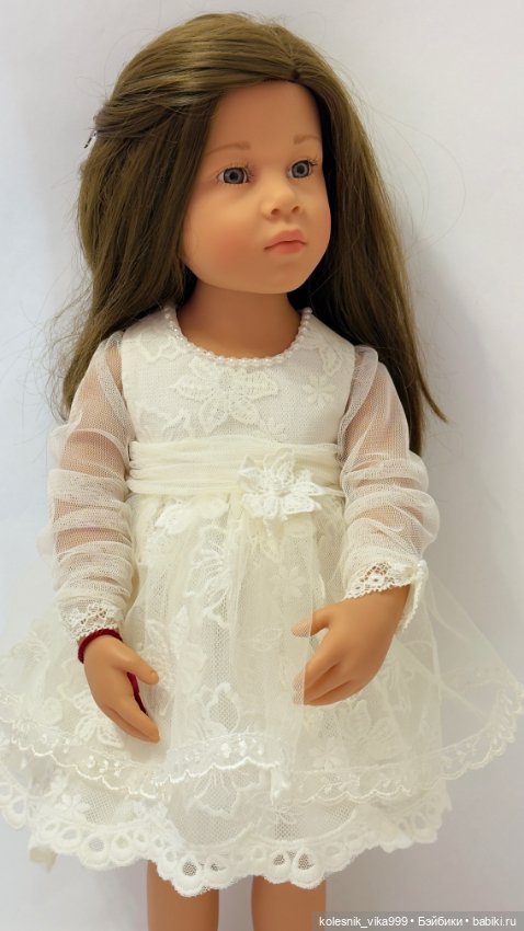 Кружевное платье для куклы Готц 50 см (фото 7)