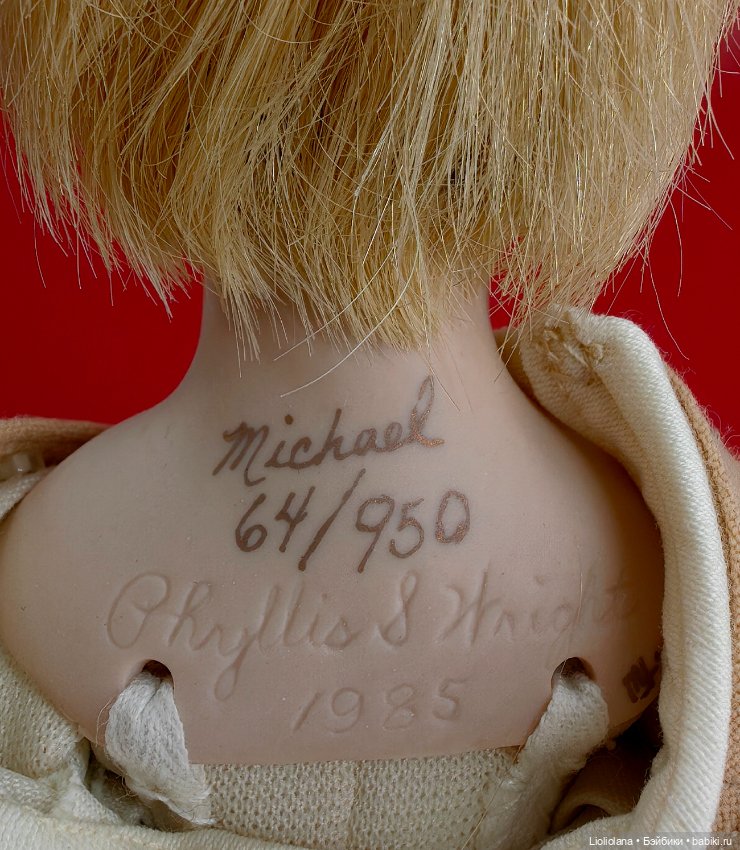 Фарфоровая кукла Майкл от Phyllis Wright США 1985 год (фото 9)