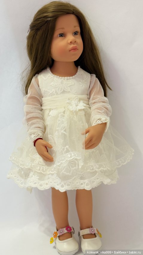 Кружевное платье для куклы Готц 50 см (фото 4)