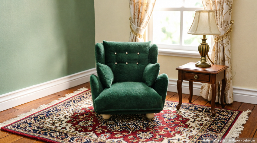 🧸 Мягкое кресло для кукол «Зябушка» — уют ручной работы для вашей коллекции. Цвет в ассортименте (фото 2)