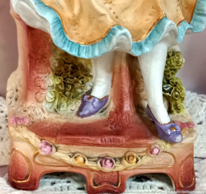 Статуэтка Девушка с букетом ( 1890г!) (фото 8)