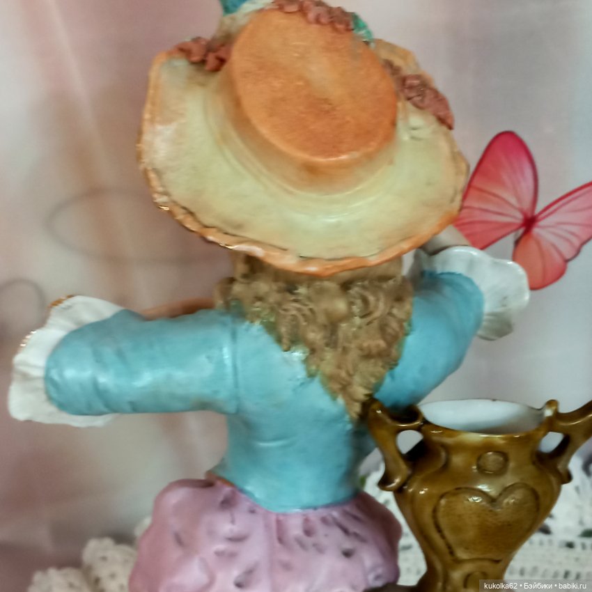 Статуэтка Девушка с букетом ( 1890г!) (фото 3)