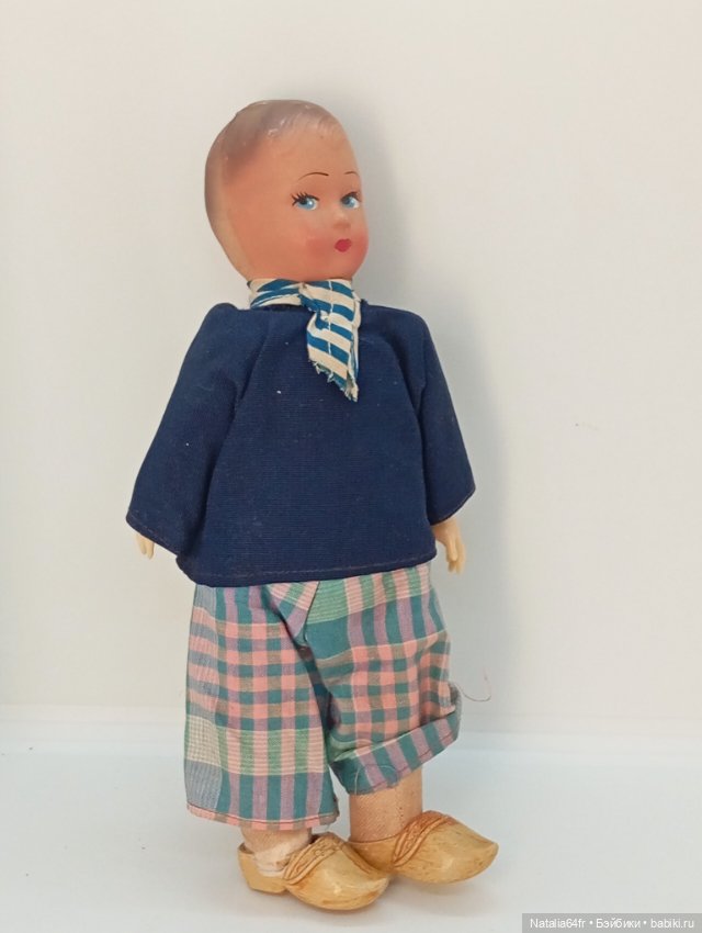 Кукла из Франции первая половина прошлого века Голова -папье Маше Тело набито соломой (фото 5)