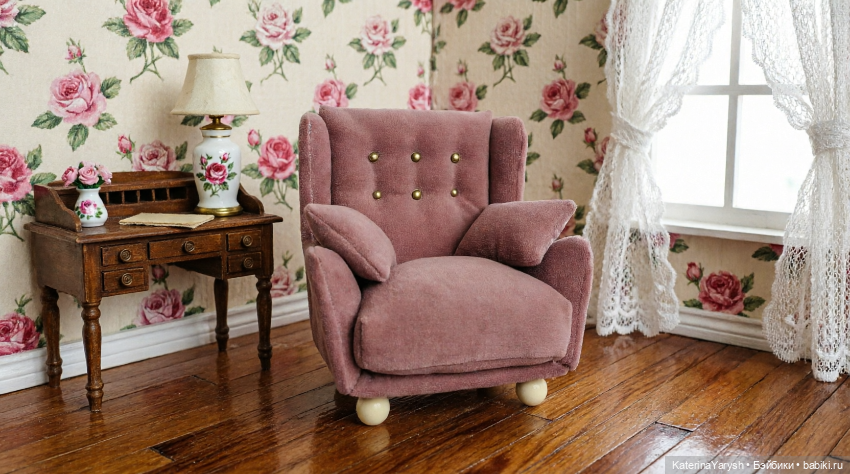 🧸 Мягкое кресло для кукол «Зябушка» — уют ручной работы для вашей коллекции. Цвет в ассортименте