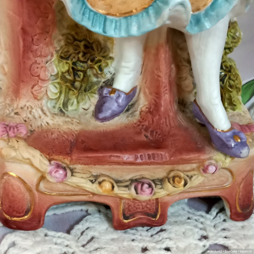 Статуэтка Девушка с букетом ( 1890г!) (фото 7)