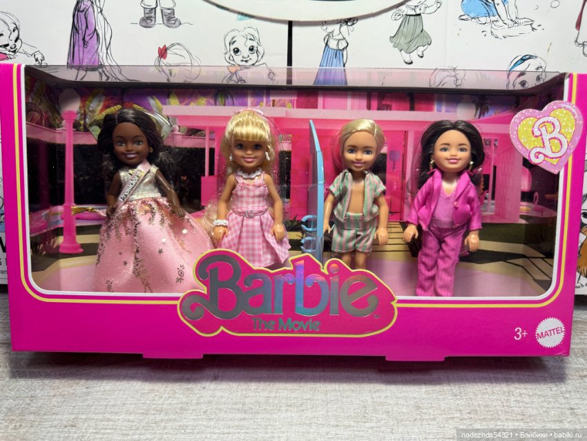 Набор из четырех кукол Челси по фильму "Барби"
