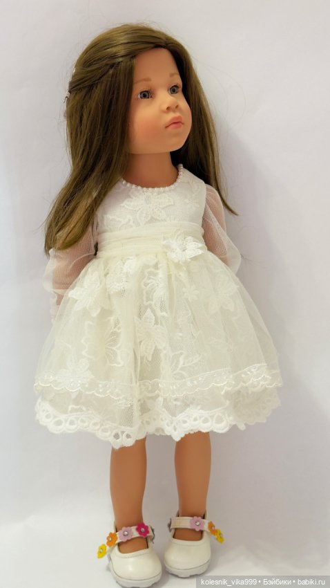 Кружевное платье для куклы Готц 50 см