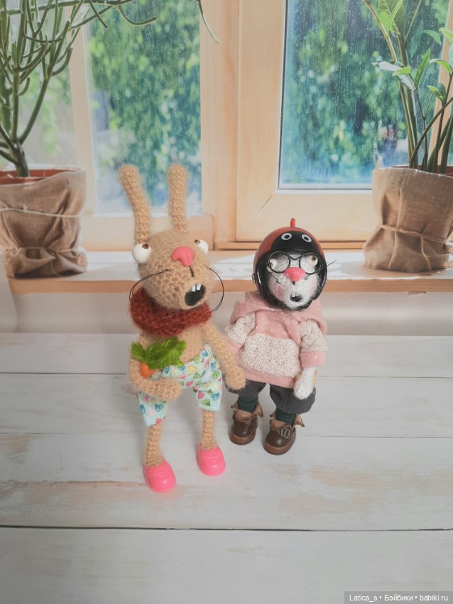 Кролик и лягушонок — Авторские игрушки (фото 9)