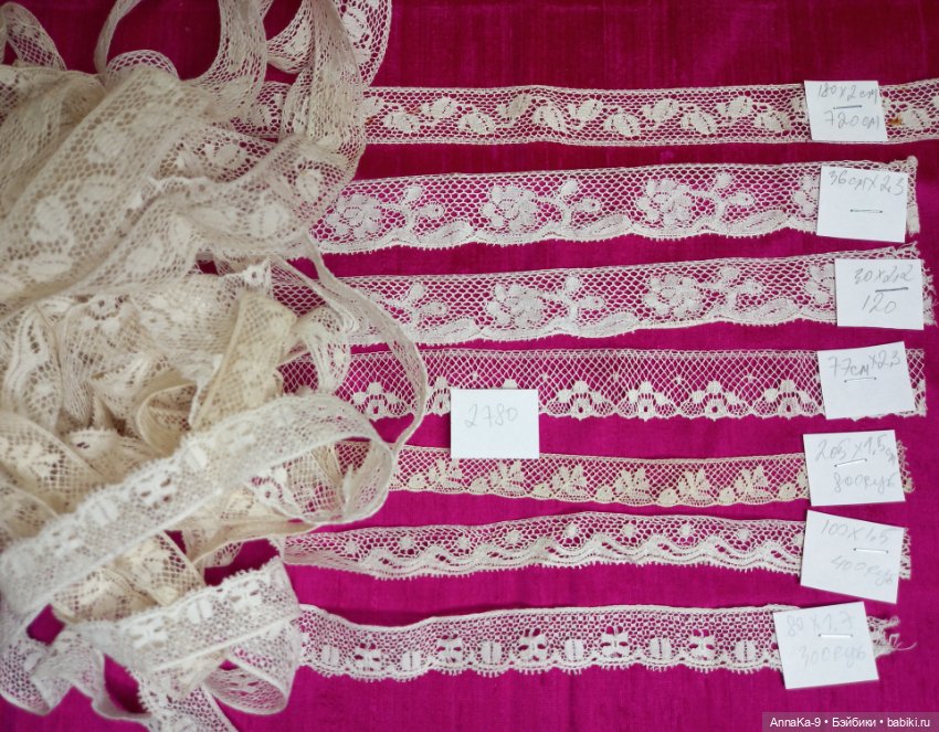 Антикварное кружево, французский Валансеьн