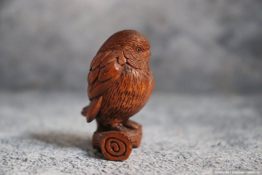 Нэцкэ "Снегирь на ветке" — Статуэтки (фото 3)