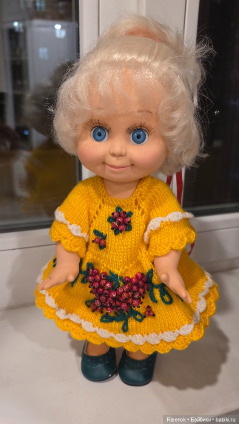 Вязаный комплект для Фейсинки с туфельками