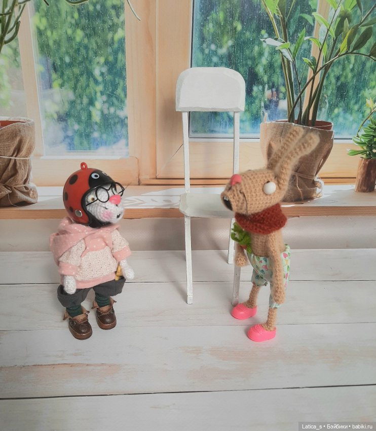 Кролик и лягушонок — Авторские игрушки (фото 8)