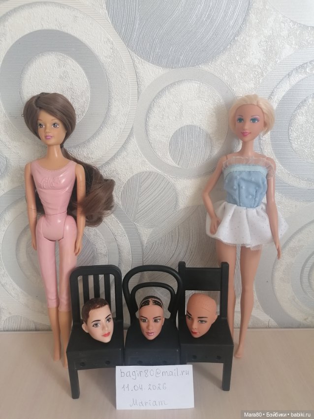 Лот из кукол: Фулла Fulla, Дефа Люси, голова Виктория Бекхем 1997, голова Лея Хасбро, голова Медея