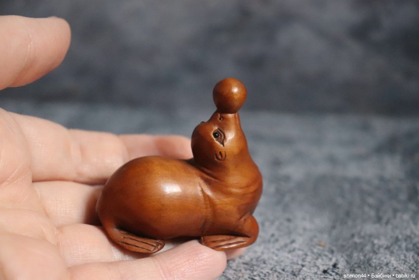 Нэцкэ "Тюлень" — Статуэтки (фото 4)