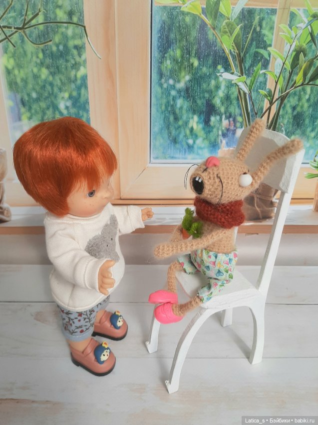 Кролик и лягушонок — Авторские игрушки (фото 6)