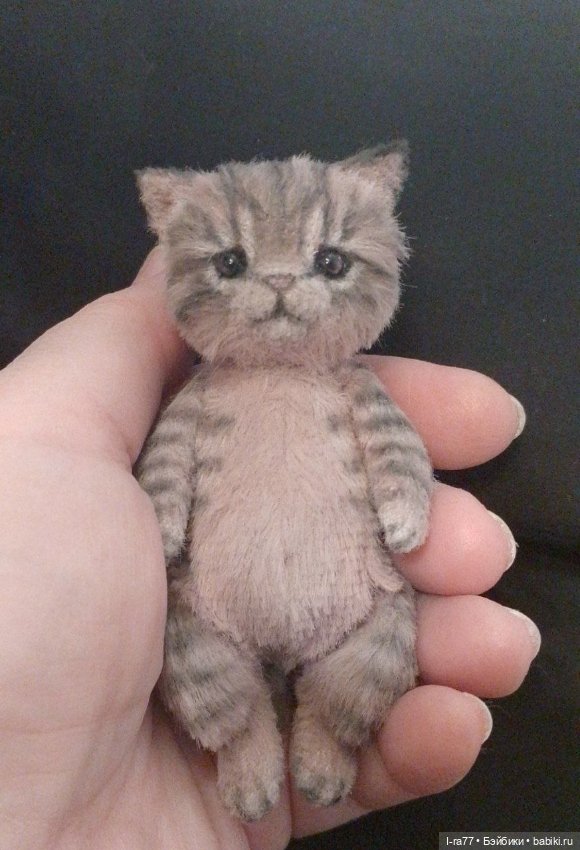 Сиреневый котенок — Авторские игрушки (фото 2)
