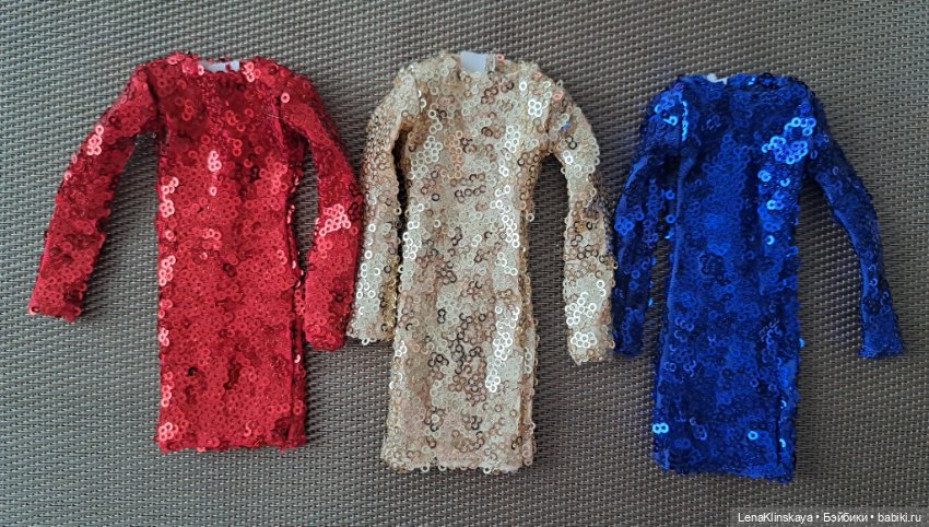 Платья для Барби и ИТ с пайетками Эленприв