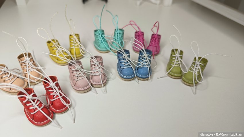 Ботиночки для маленьких кукол из натуральной кожи (фото 4)