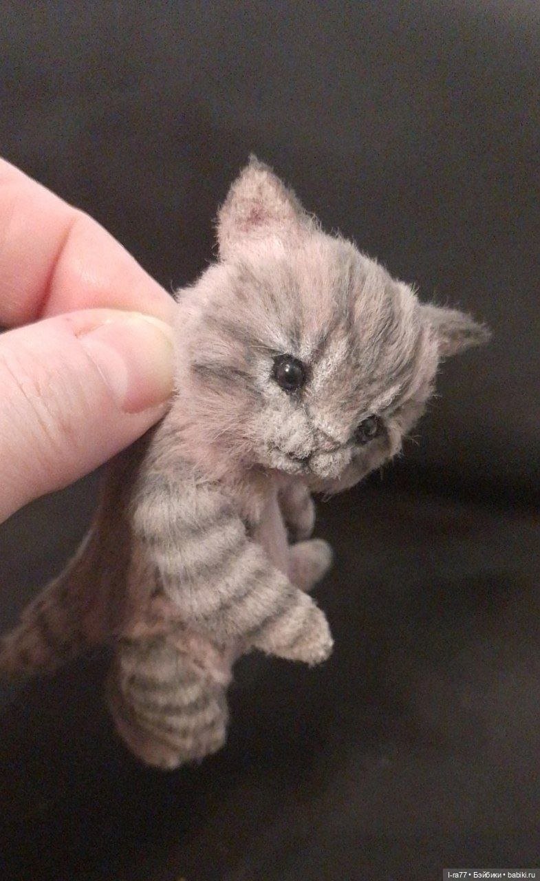 Сиреневый котенок — Авторские игрушки (фото 3)