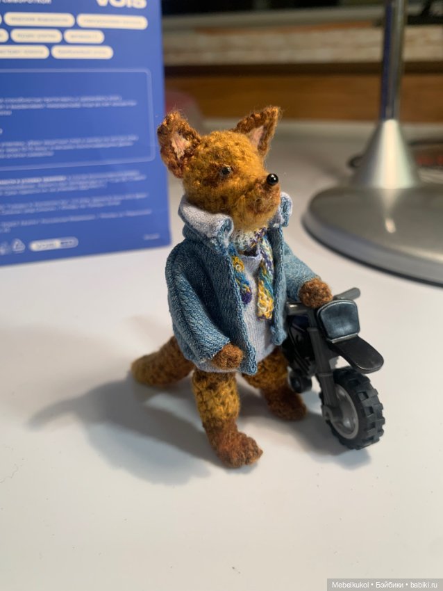 Лис на мотике — Авторские игрушки (фото 7)