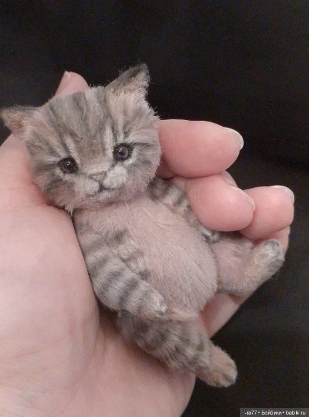 Сиреневый котенок — Авторские игрушки