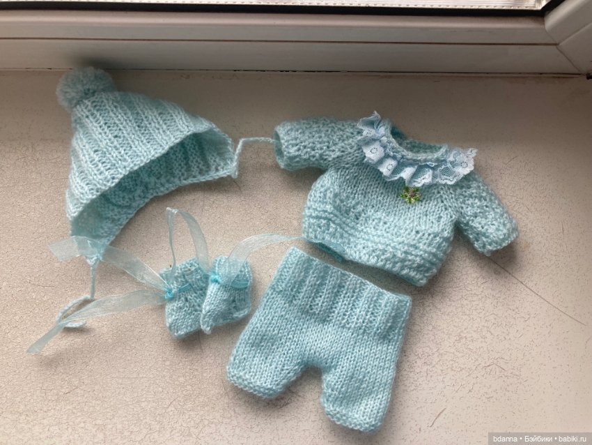 Вязанные комплекты на пупсят (фото 6)