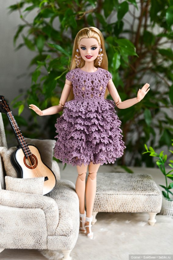 Романтичное платье для Барби