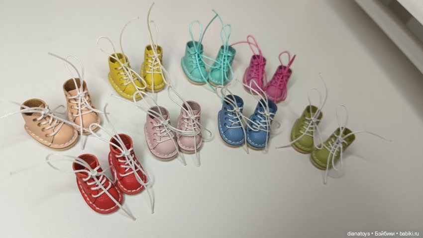 Ботиночки для маленьких кукол из натуральной кожи (фото 3)