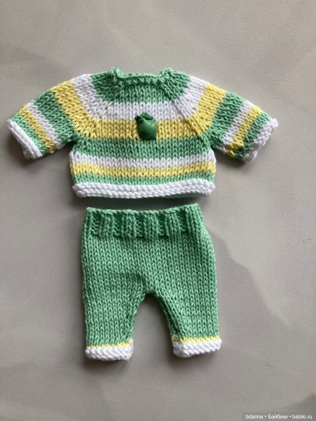 Вязанные комплекты на пупсят