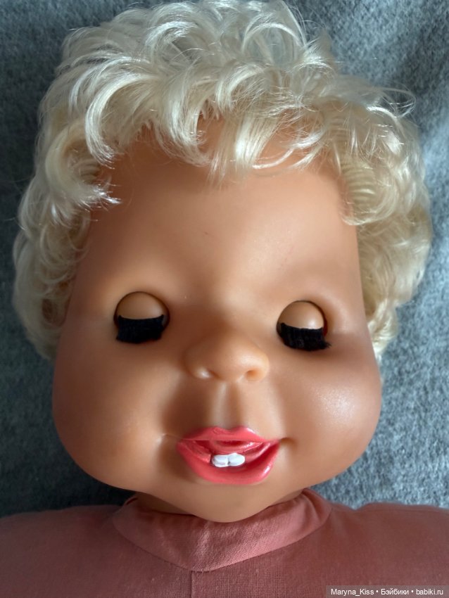 Большой редкий пупс ГДР Biggi Бигги с зубками (фото 3)