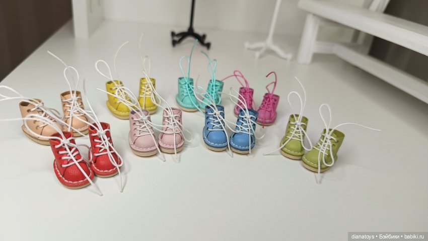 Ботиночки для маленьких кукол из натуральной кожи (фото 2)