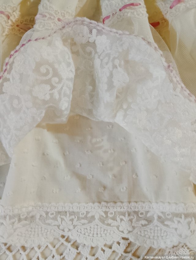 Нарядное платье для антикварных кукол и реплик 55-60см роста