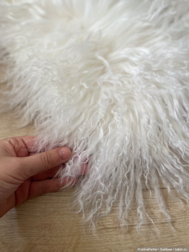 Шерсть белая на шкуре — Парики и волосы (мохер) для кукол (фото 2)
