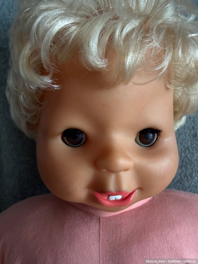 Большой редкий пупс ГДР Biggi Бигги с зубками (фото 2)