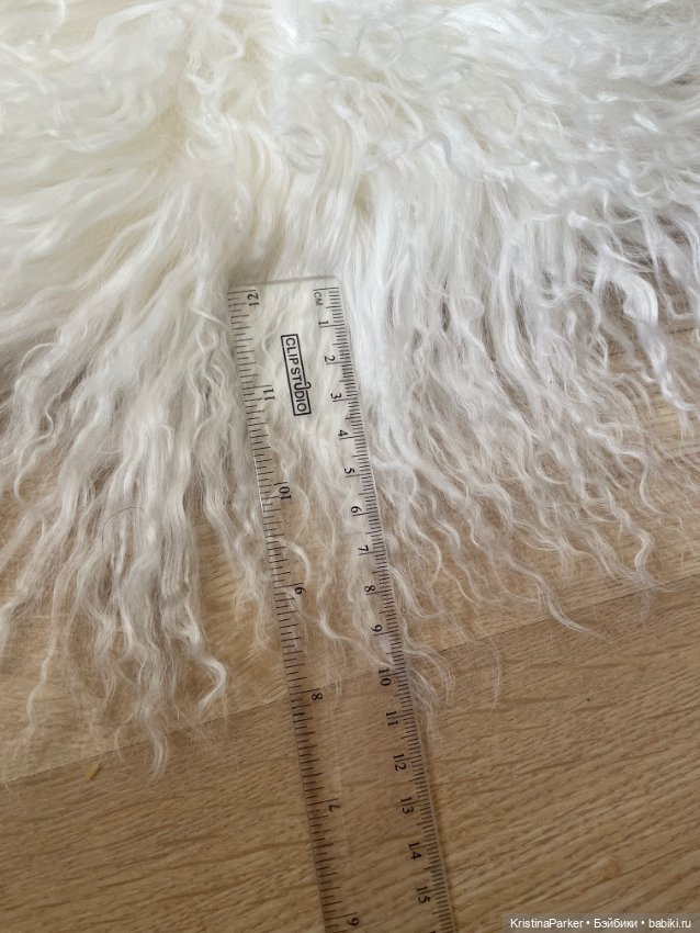 Шерсть белая на шкуре — Парики и волосы (мохер) для кукол (фото 5)