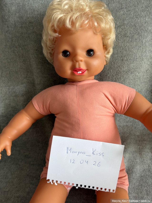 Большой редкий пупс ГДР Biggi Бигги с зубками (фото 6)