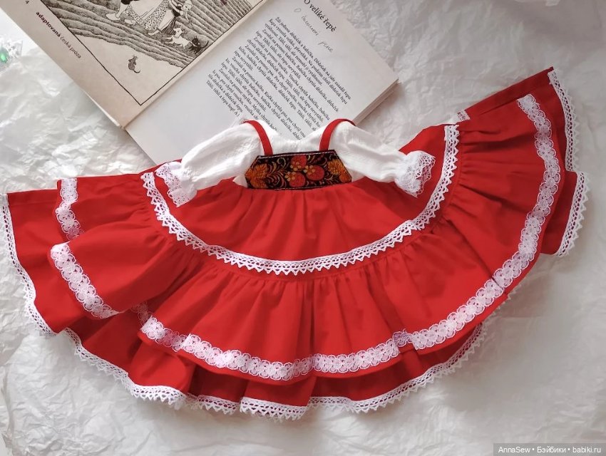Платье в народном стиле красное для Паола Рейна Paola Reina 32 (фото 3)