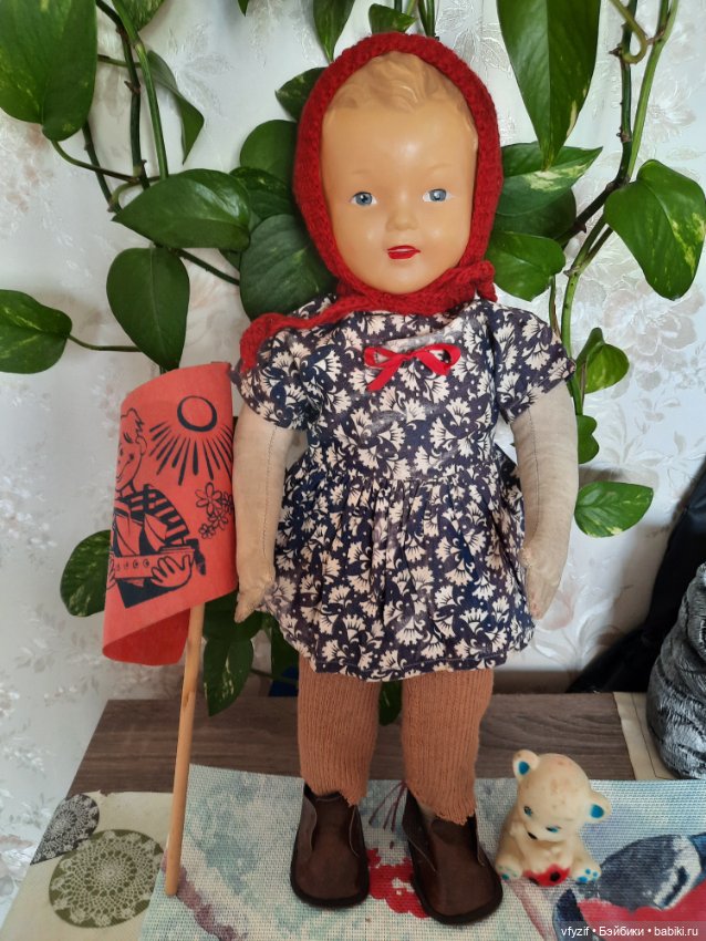 Кукла СССР артель бюст целлоулоид клеймо (фото 4)